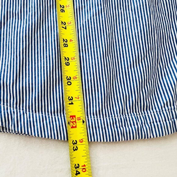 H&M Divided Women's Pull-over Striped Long Shirt Dress Blue/White Cotton Size 4 - Picture 10 of 10